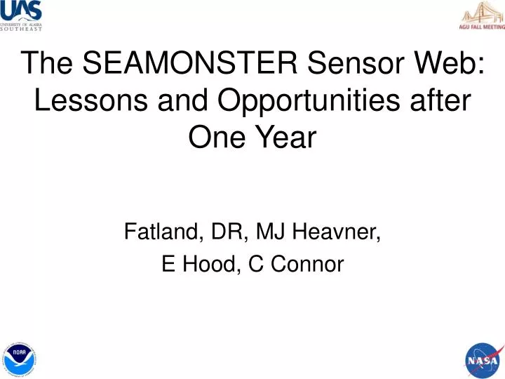 the seamonster sensor web lessons and opportunities after one year