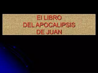 el libro del apocalipsis de juan