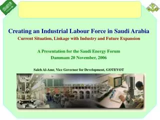 Creating an Industrial Labour Force in Saudi Arabia