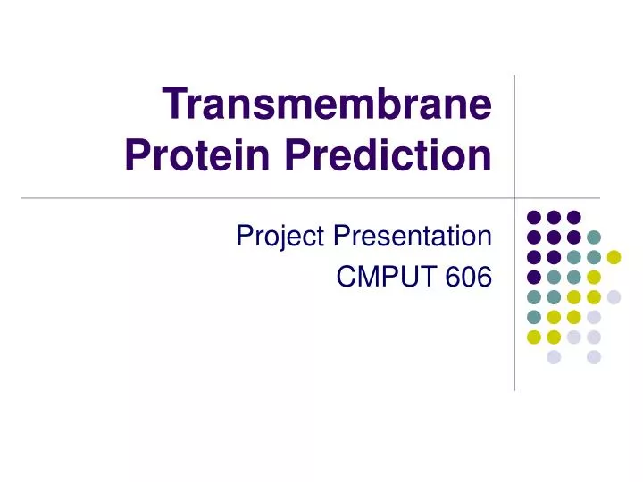 transmembrane protein prediction