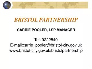 BRISTOL PARTNERSHIP