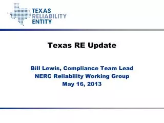 Texas RE Update