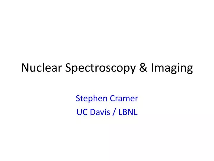 nuclear spectroscopy imaging