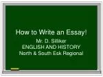 How to Write an Essay!