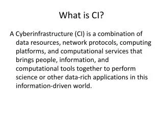 What is CI?