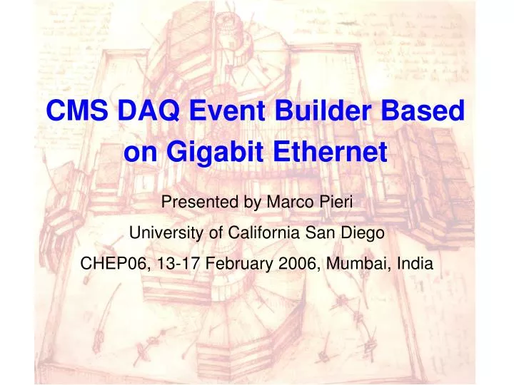 cms daq event builder based on gigabit ethernet