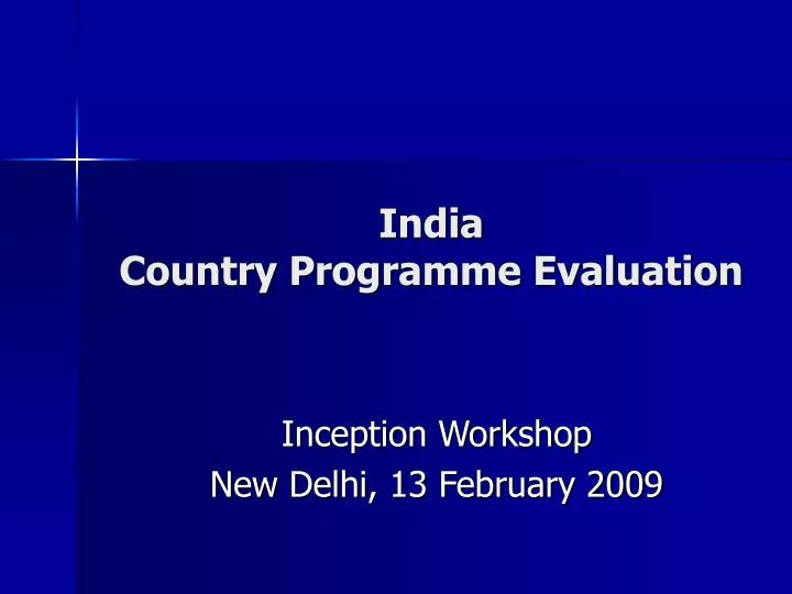 india country programme evaluation