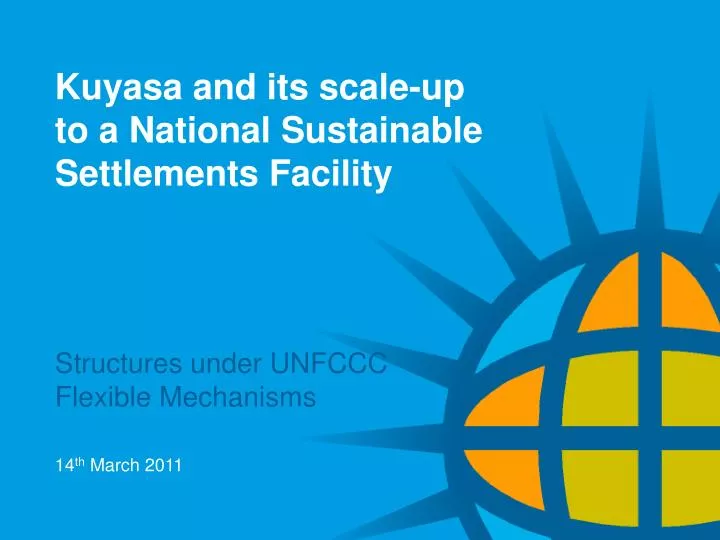 kuyasa and its scale up to a national sustainable settlements facility