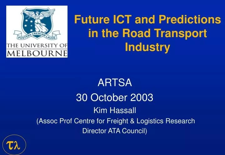 future ict and predictions in the road transport industry