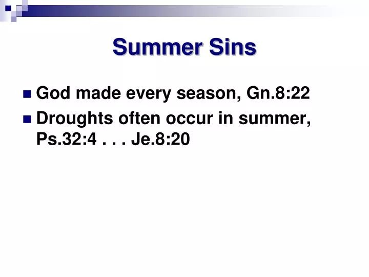 summer sins
