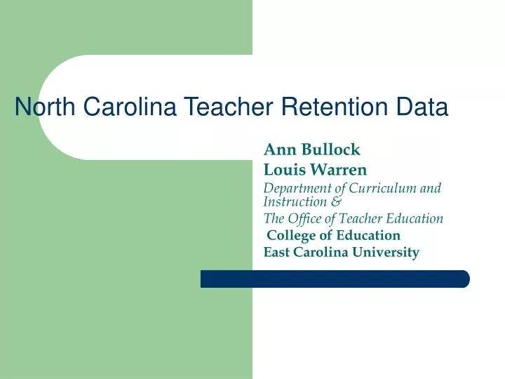 north carolina teacher retention data
