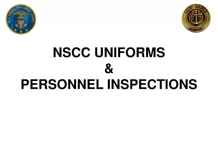 nscc uniforms personnel inspections