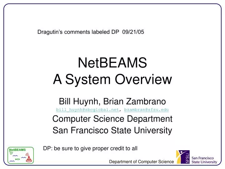 netbeams a system overview