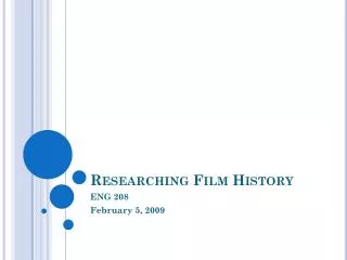 Researching Film History