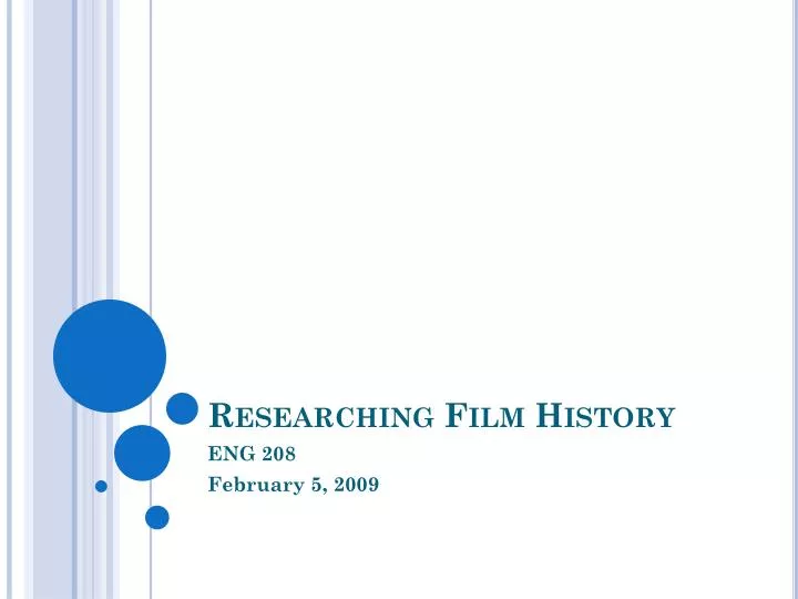 researching film history