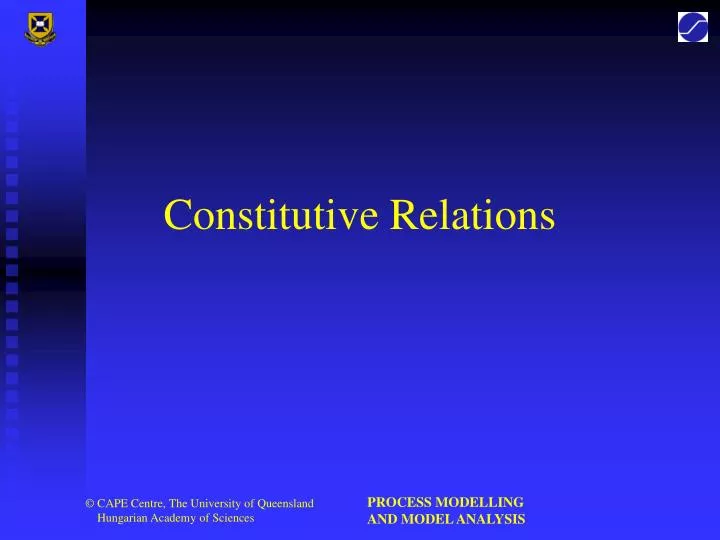 constitutive relations