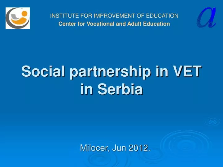 social partnership in vet in serbia