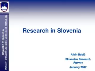 Research in Slovenia