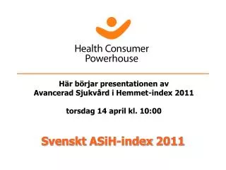 svenskt asih index 2011