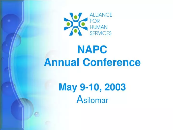 napc annual conference may 9 10 2003 a silomar
