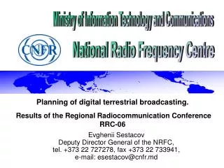 Planning of digital terrestrial broadcasting .
