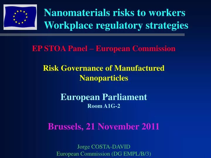 nanomaterials risks to workers workplace regulatory strategies