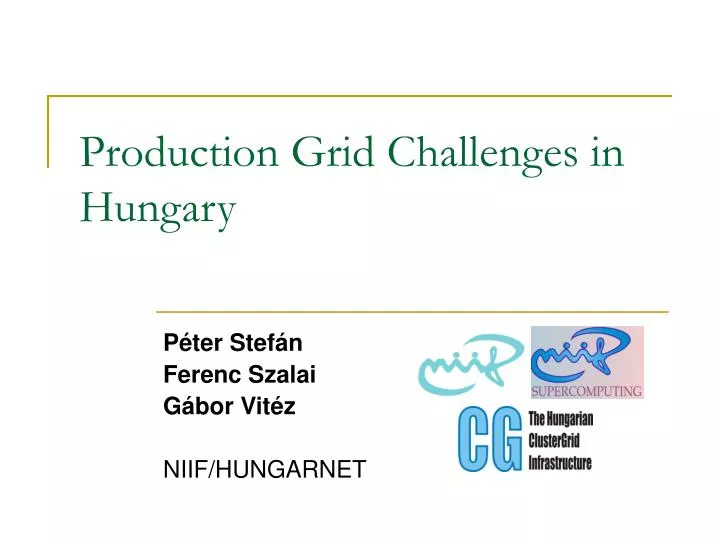 production grid challenges in hungary
