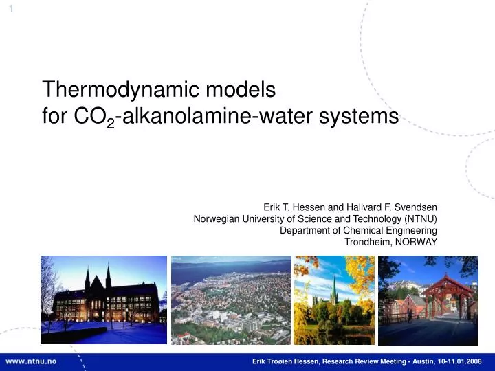 thermodynamic models for co 2 alkanolamine water systems