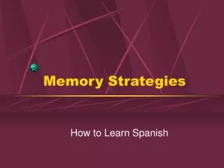 Memory Strategies