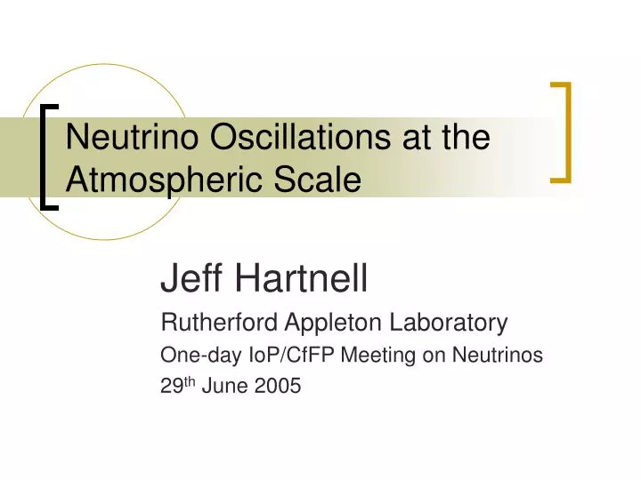 neutrino oscillations at the atmospheric scale