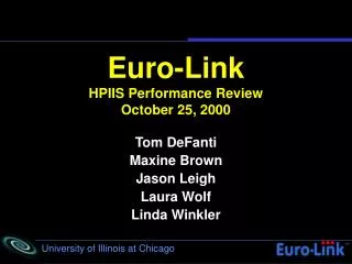 Euro-Link HPIIS Performance Review October 25, 2000