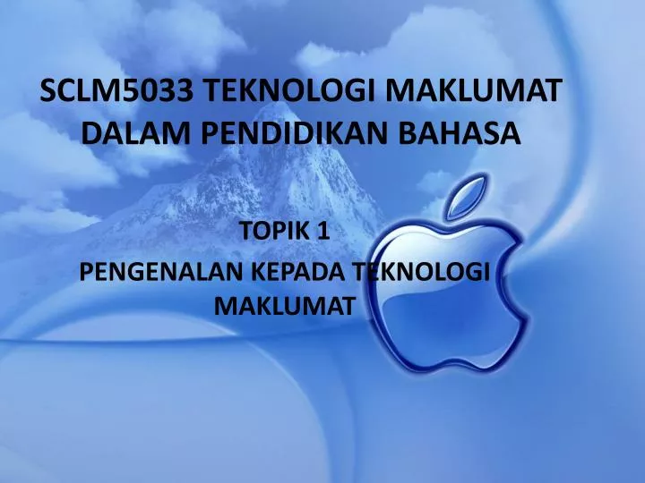 sclm5033 teknologi maklumat dalam pendidikan bahasa