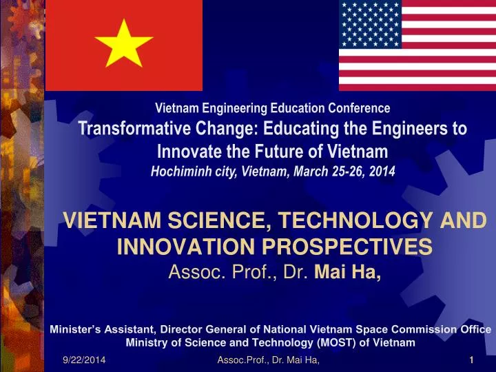 vietnam science technology and innovation prospectives assoc prof dr mai ha