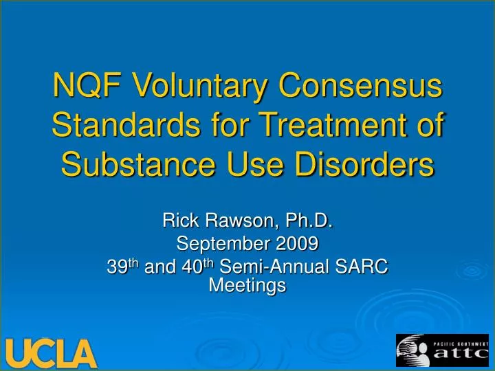 nqf voluntary consensus standards for treatment of substance use disorders