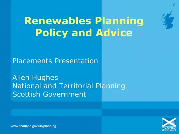 renewables planning policy and advice
