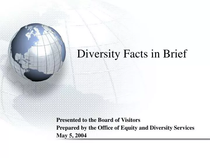 diversity facts in brief