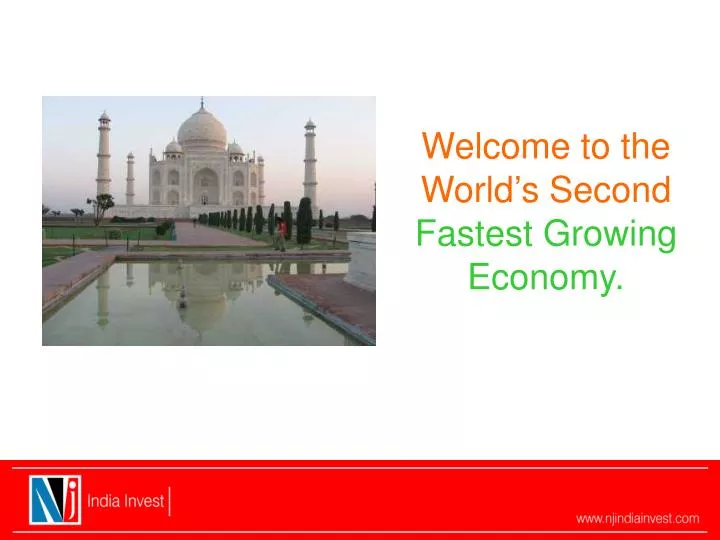 welcome to the world s second fastest growing economy