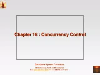 Chapter 16 : Concurrency Control