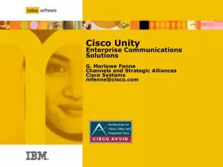 Cisco Vision for Unified Communications