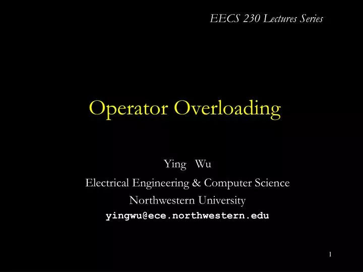 operator overloading