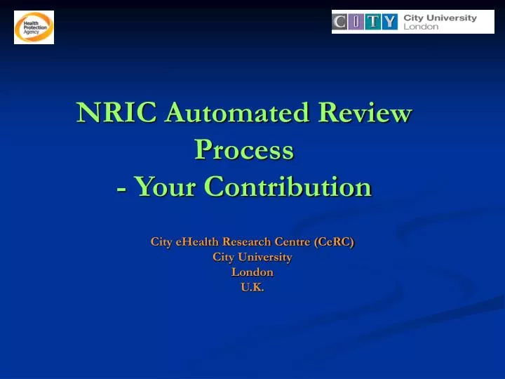 nric automated review process your contribution