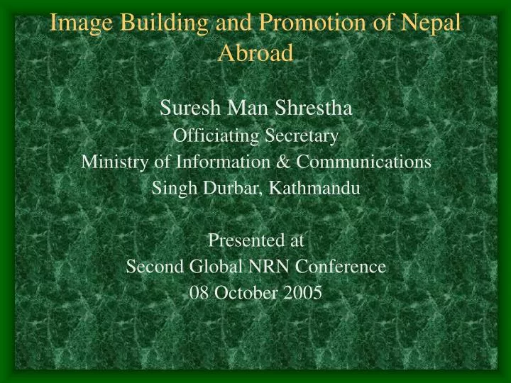 image building and promotion of nepal abroad