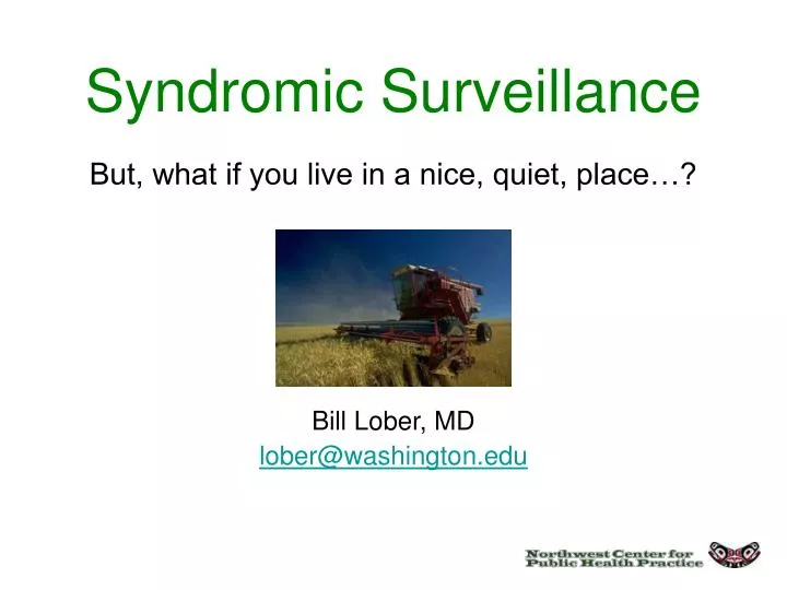 syndromic surveillance