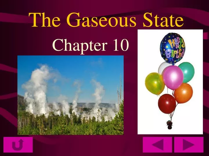 the gaseous state
