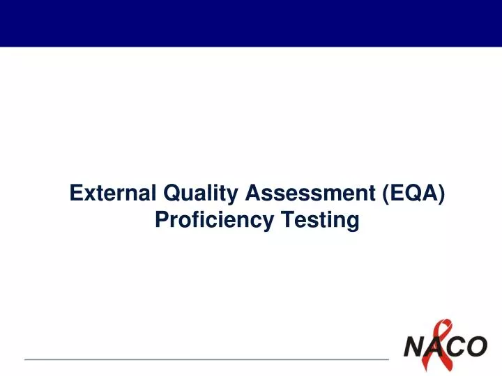 external quality assessment eqa proficiency testing