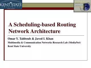 A Scheduling-based Routing Network Architecture