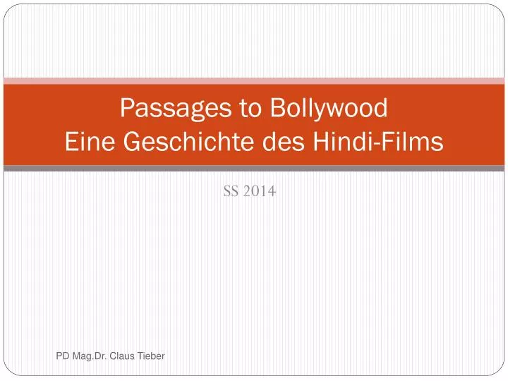 passages to bollywood eine geschichte des hindi films