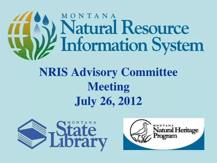 nris advisory committee meeting july 26 2012