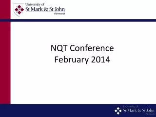 NQT Conference February 2014
