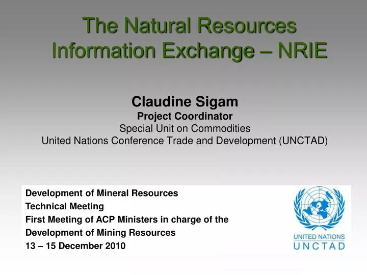 the natural resources information exchange nrie